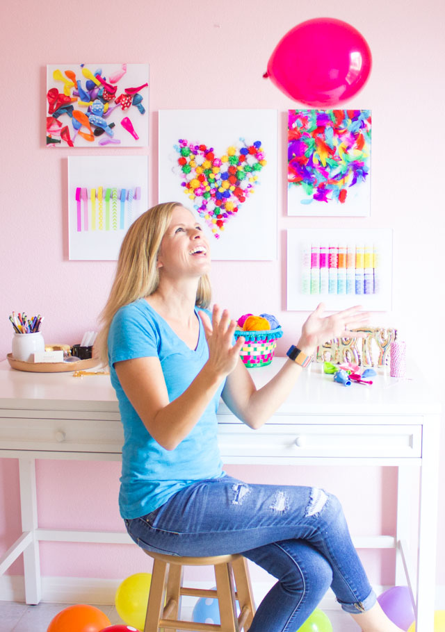 Colorful Craft Room Gallery Wall!