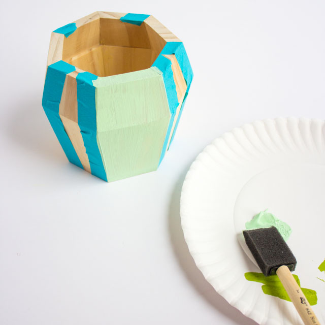 Love these geometric wood pots from the Kid Made Modern line at Target!