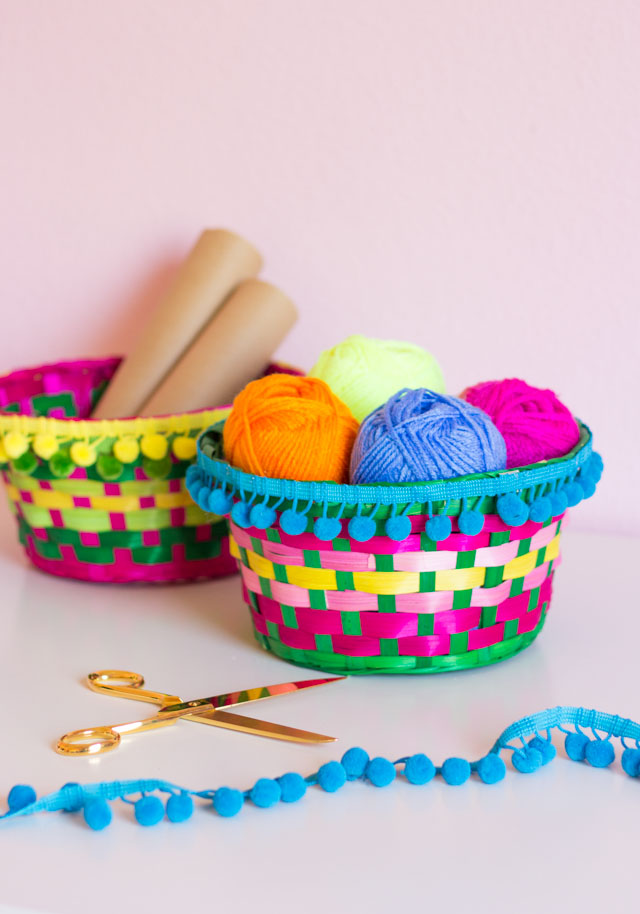 Easter basket makeover to storage containers