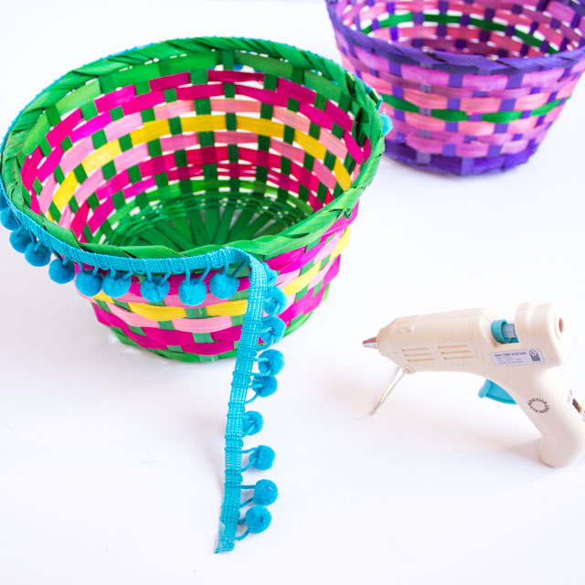 How to make colorful storage containers from Easter baskets!