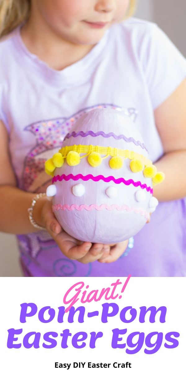 Giant pom-pom Easter eggs!