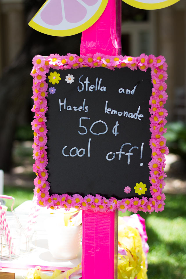 Make your own lemonade stand chalkboard menu!