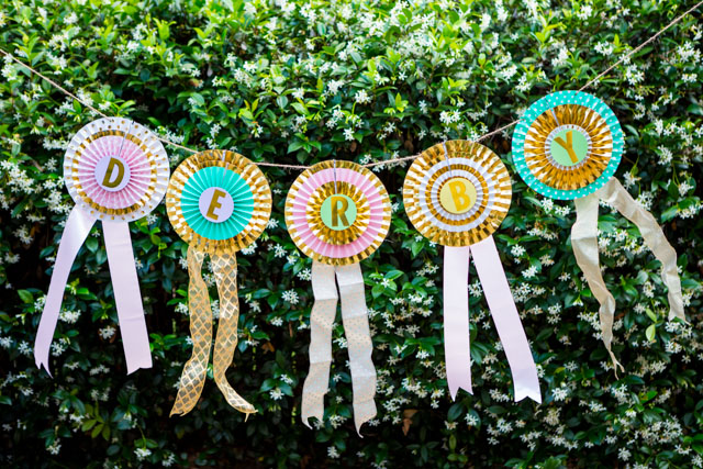 DIY 2020 Kentucky Derby Ribbon Banner Decorations