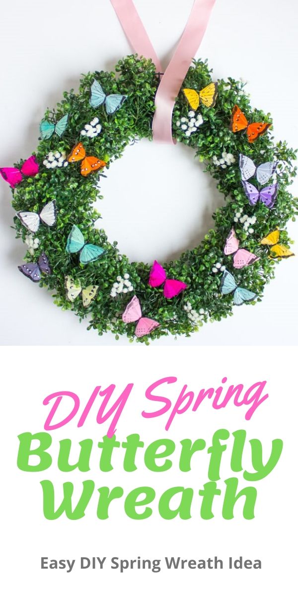 The prettiest butterfly wreath you can make in minutes!