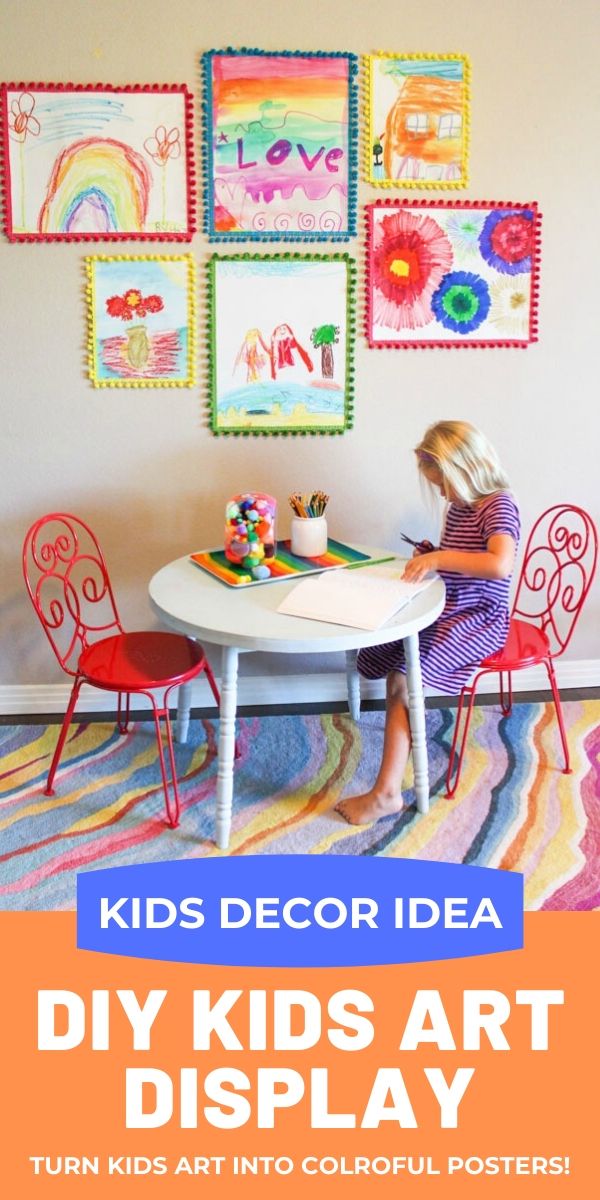 Display kids art by turning them into colorful posters with this tutorial!