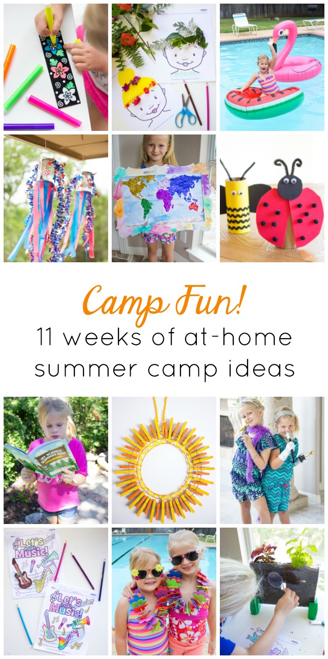 Saving this for the summer! Fun ideas for holding an at-home kids summer camp