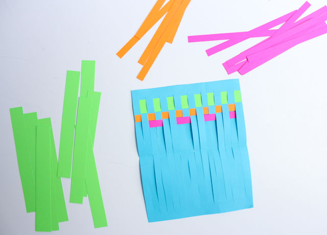 How to make woven paper art - a fun take on the classic paper weaving craft!