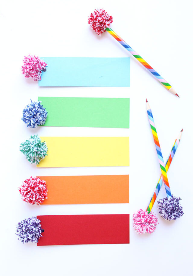 Bakers twine pom pom bookmarks