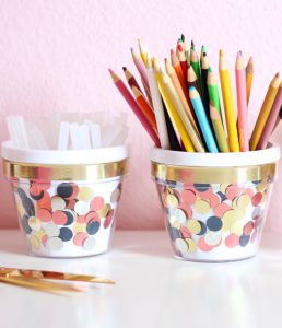 Decorate Your Desk: DIY Confetti Containers - Design Improvised