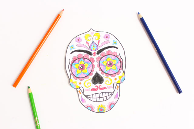 Day of the Dead Halloween Pumpkin digital coloring page -  Portugal