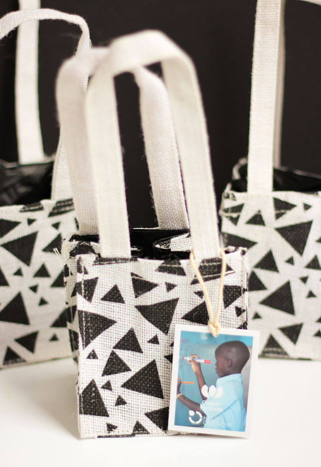 Cute fabric bags from Help One Now and Global Purpose