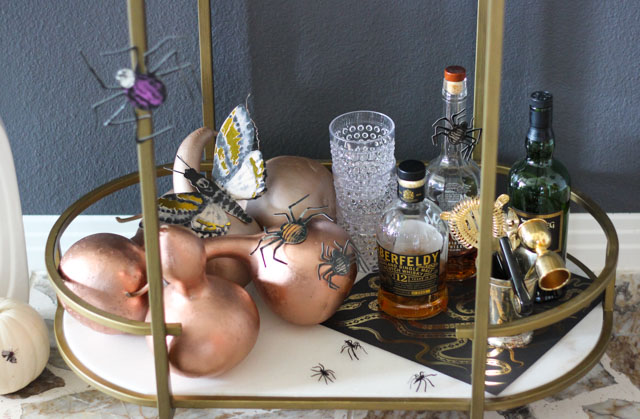 Halloween bar cart idea