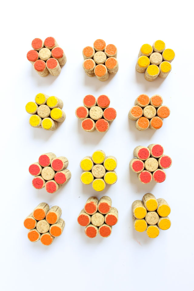 DIY wine cork flowers - so cute!