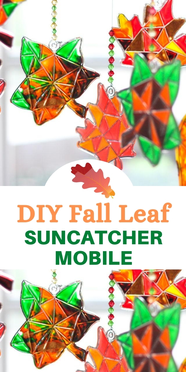 DIY Fall Leaf Suncatcher Mobile