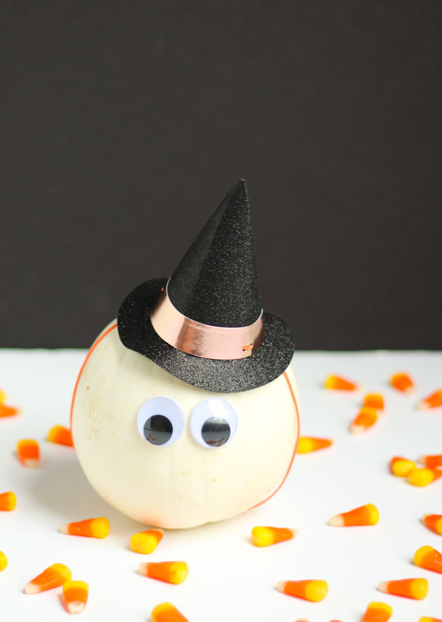 Love this sweet mini witch pumpkin!