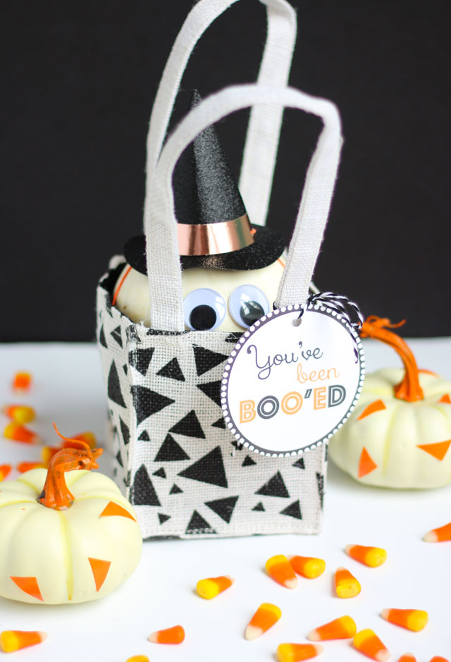 Mini witch pumpkin idea for Halloween surprise gift!