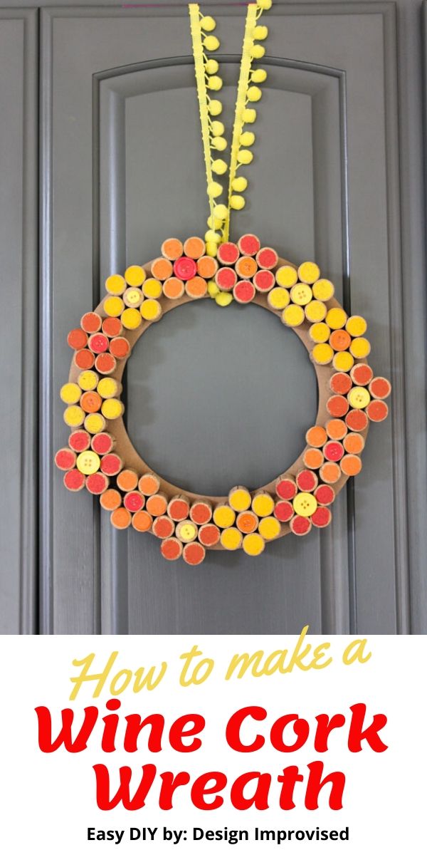 DIY Wine Cork Flower Wreath