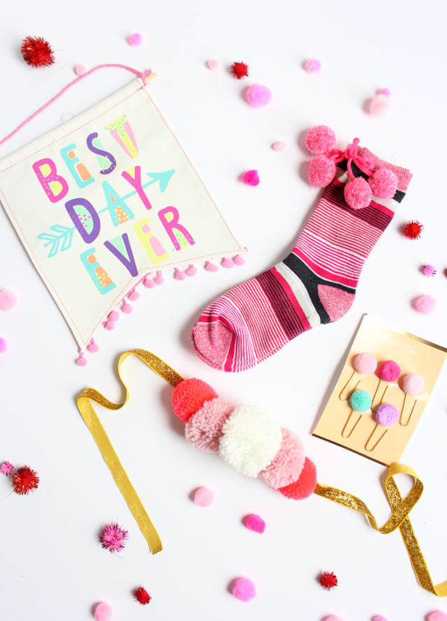 All my favorite things - pom-poms, desk accessories, and holiday decor! All my favorite things - pom-poms, desk accessories, and holiday decor!