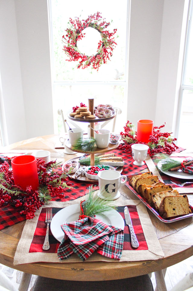 christmas breakfast table