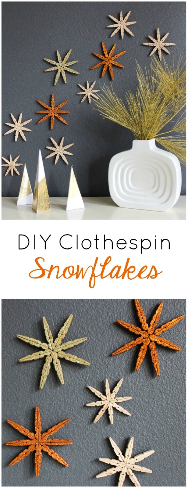 Clothespin Snowflakes Tutorial  How to Make Clothespin Snowflakes 