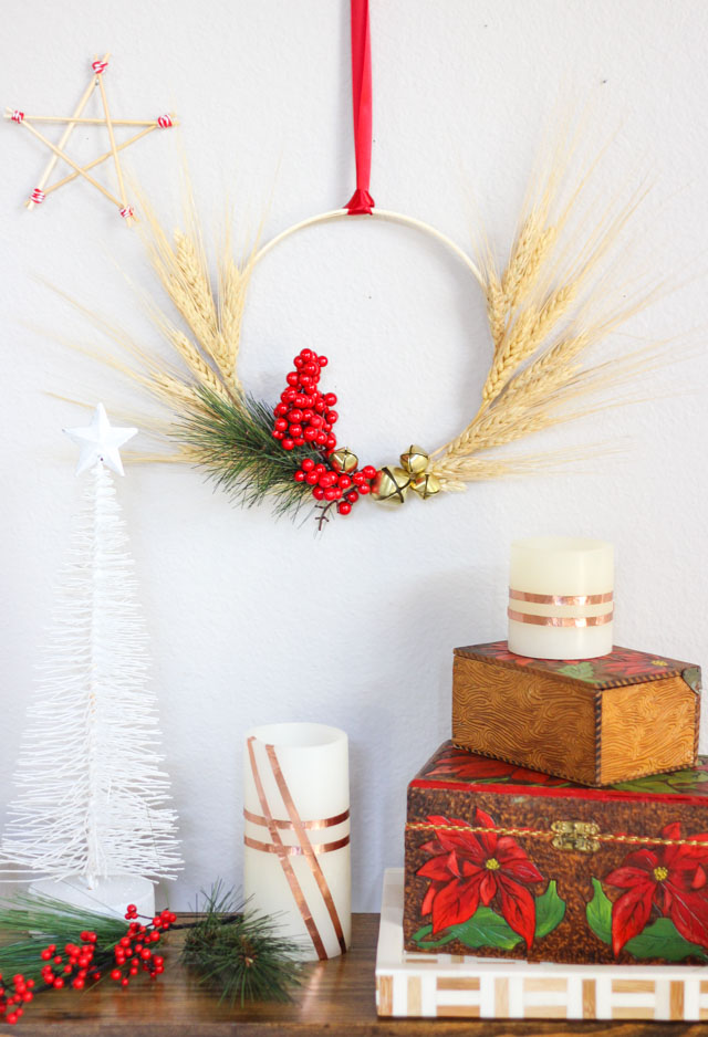 Christmas wheat wreaths and stars from Scandinavian Gatherings book