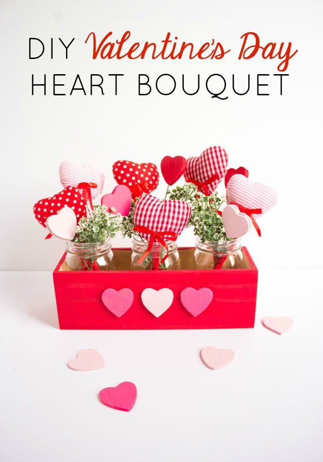 DIY Valentine Heart Bouquet