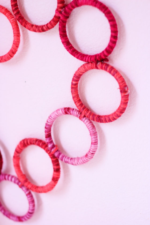 DIY Valentine's Day Heart Wreath with Pipe Cleaners