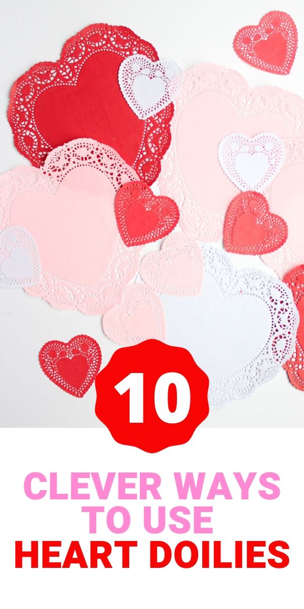 Cute heart doily craft ideas