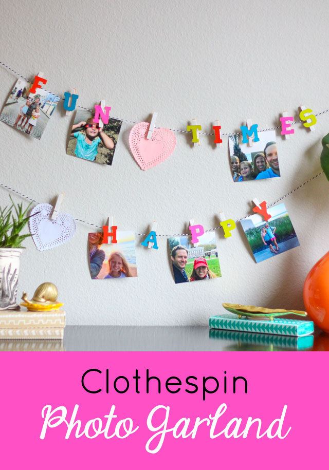 DIY clothespin photo graland