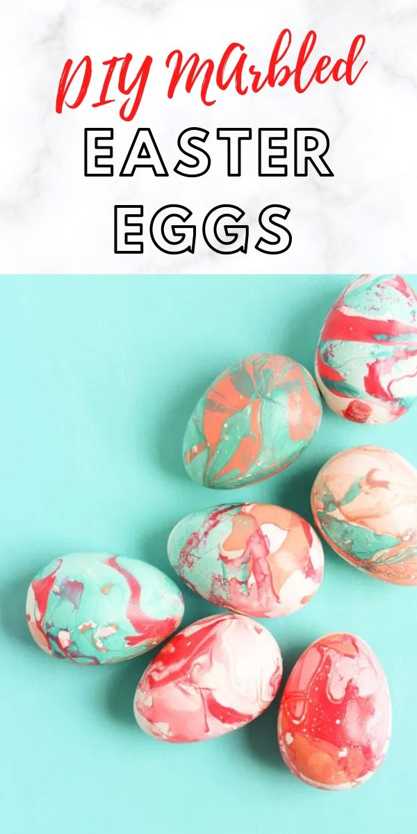 DIY Marbled Easter Eggs with Nail Polish