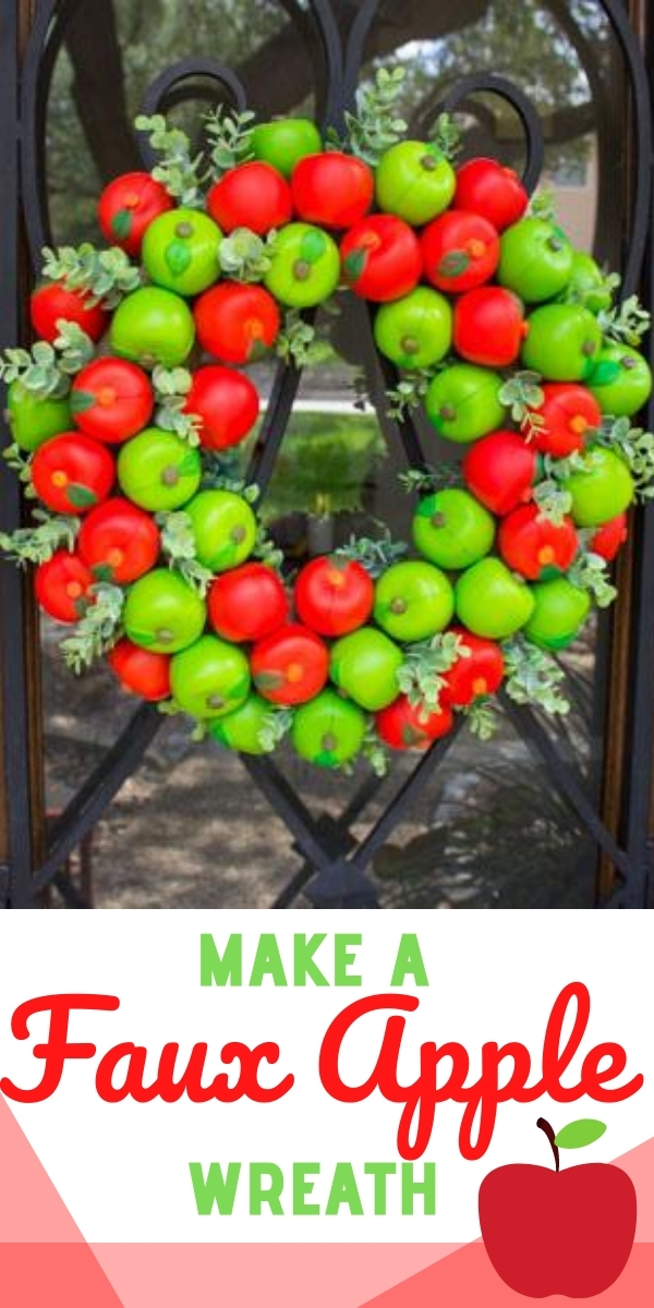 DIY Faux Apple Wreath