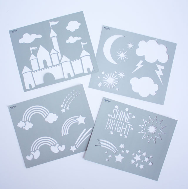 Family friendly adhesive stencils from Martha Stewart #marthastewart #kidsstencils