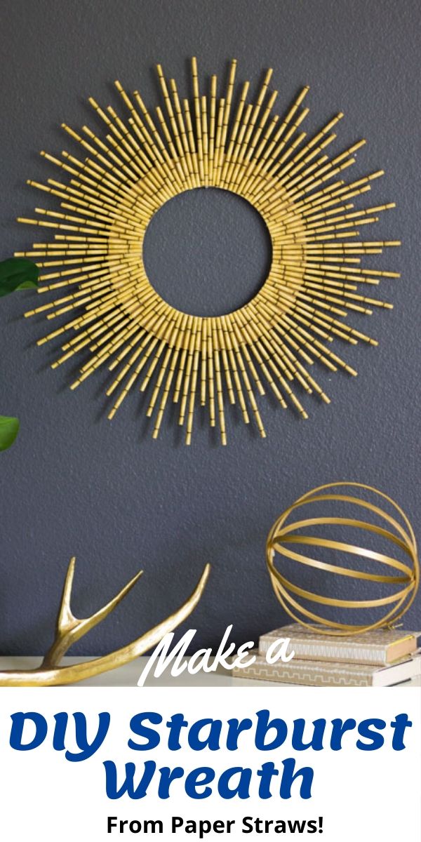DIY Starburst Wreath from Paper Straws