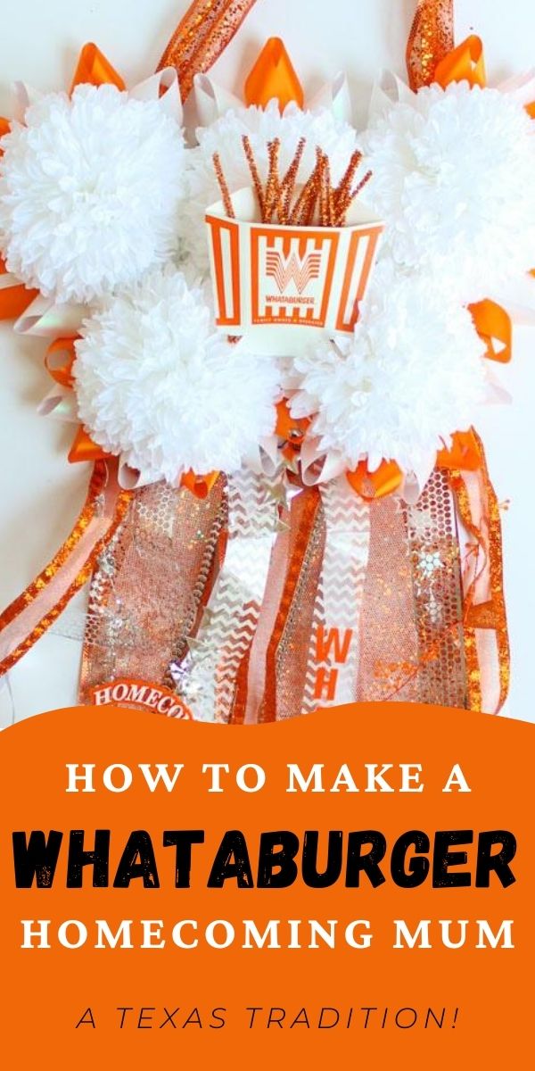 DIY Whataburger Mum for High School Homecoming