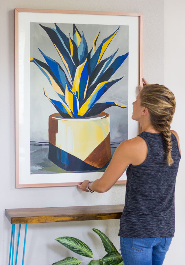 Foyer Makeover with a Great Piece of Art!