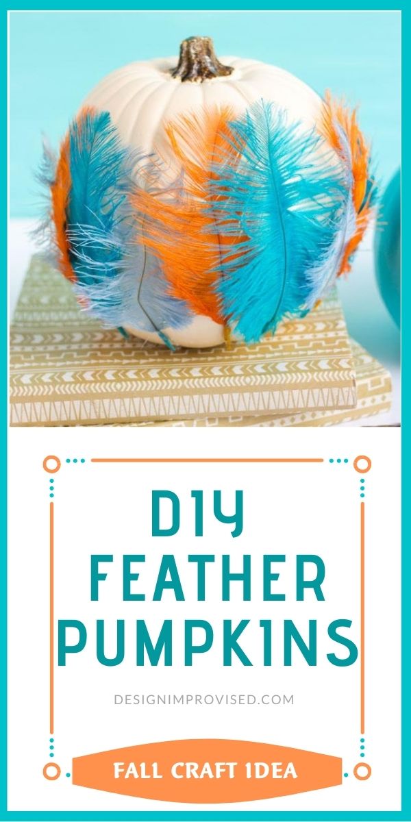 DIY Feather Pumpkins