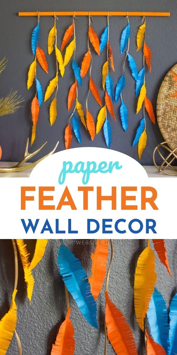 DIY Paper Feather Wall Decor