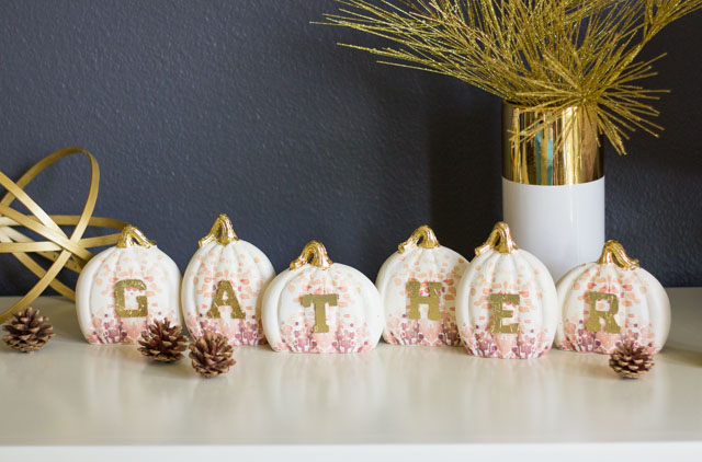 Gather ceramic pumpkin Thanksgiving decor idea #thanksgivingcenterpiece #thanksgivingdecor #thanksgivingtable #gather