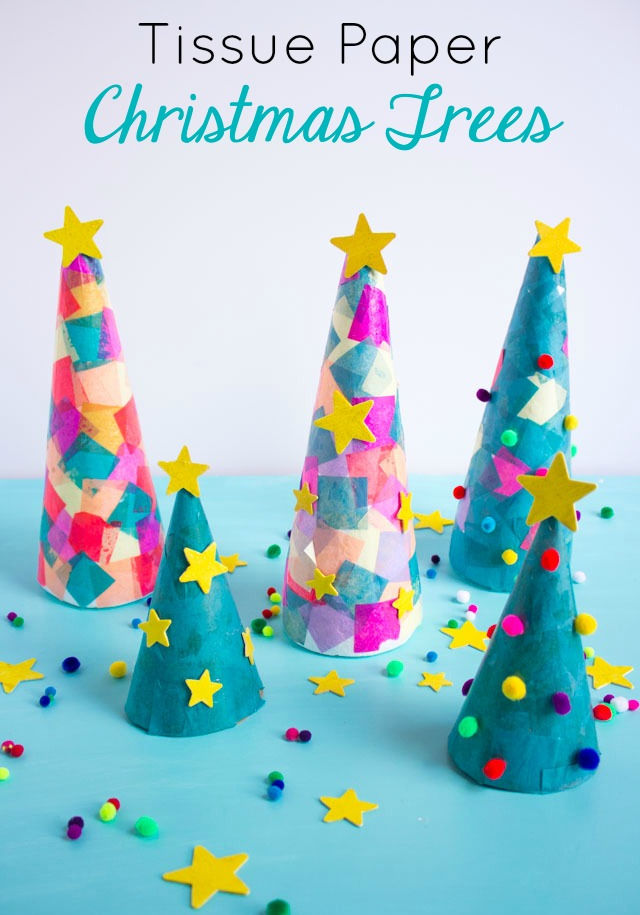 Foam cone Christmas tree craft