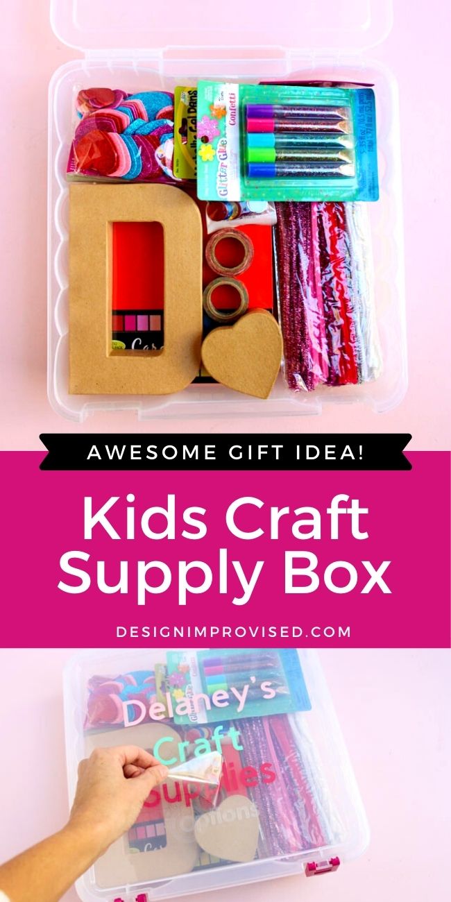 DIY Gift Idea: Personalized Craft Supply Box - Design Improvised