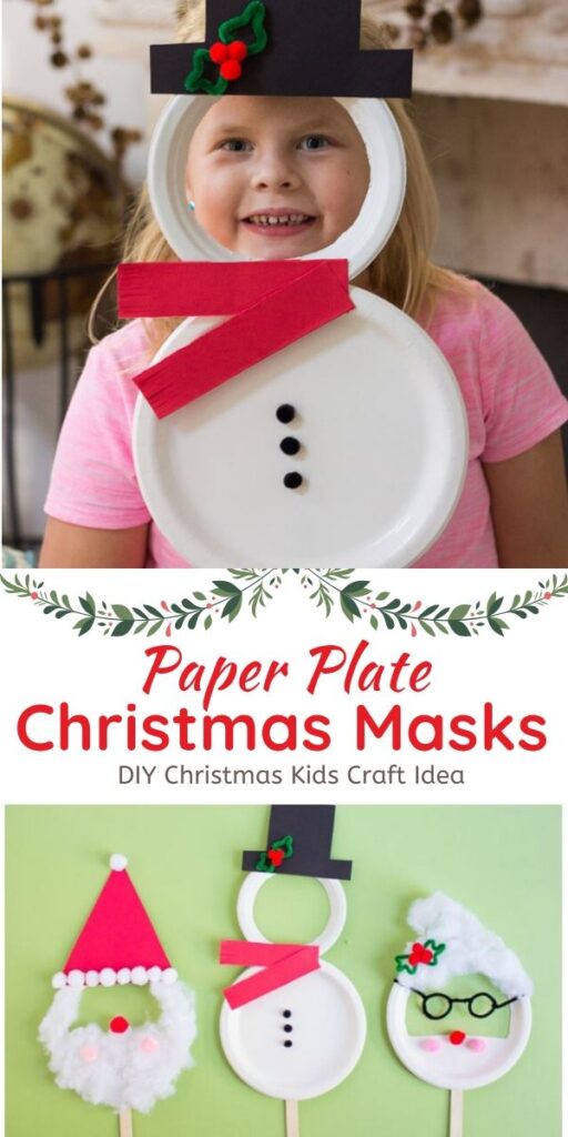 Kids Week: Paper Plate Christmas Masks - Design Improvised