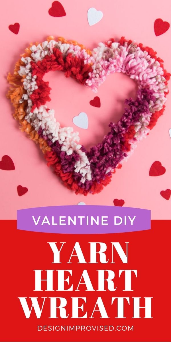 DIY Yarn Heart Wreath