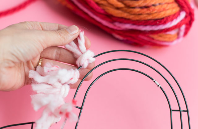 Love Week: DIY Yarn Heart Wreath