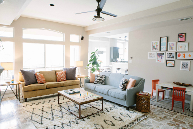 Light and airy living room design