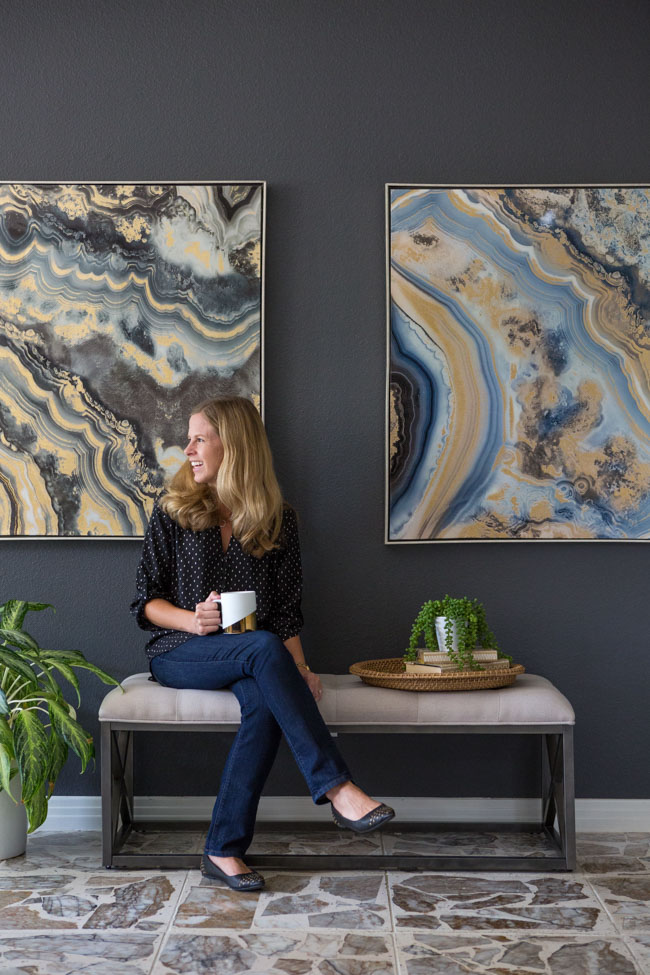 Modern geode inspired living room decor ideas