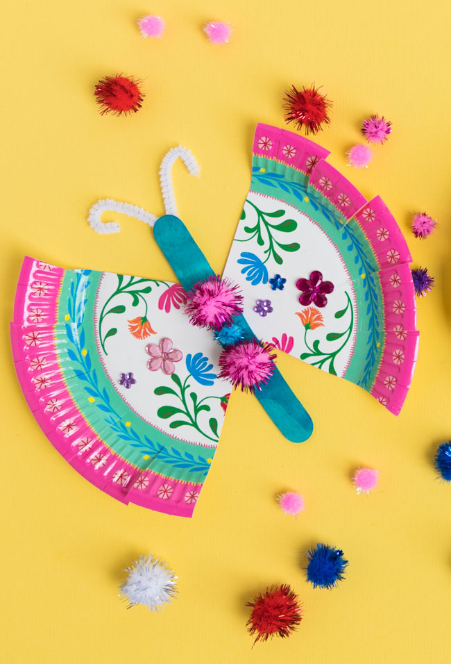 How to Make a Paper Plate Butterfly Craft