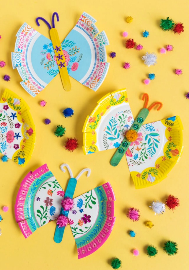 How to make butterflies from paper plates