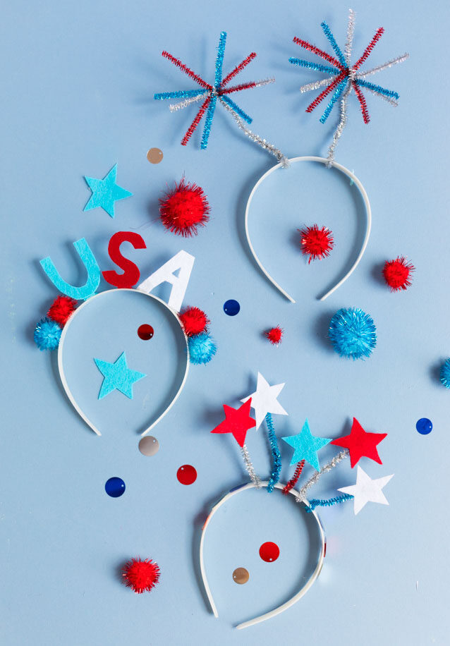 DIY patriotic headbands for the 4th of July