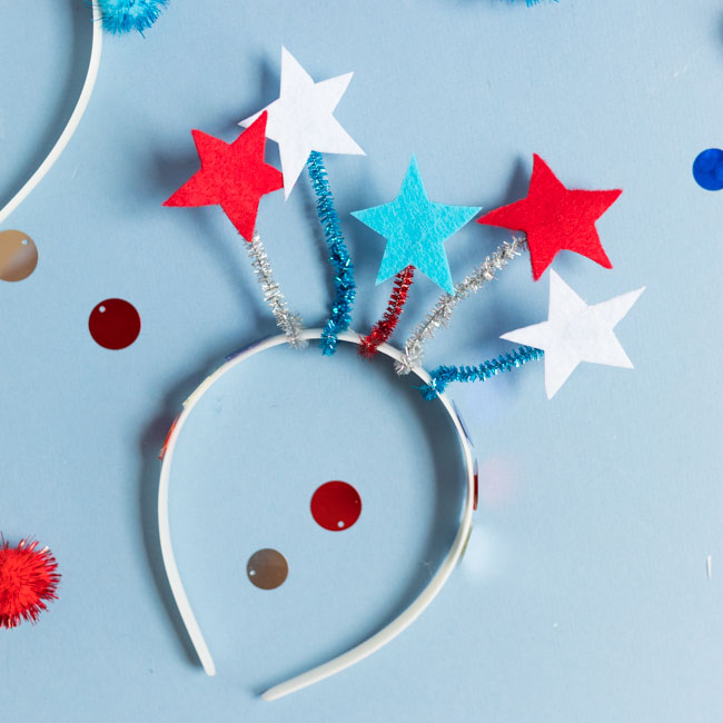 Patriotic star headband for 4th of July