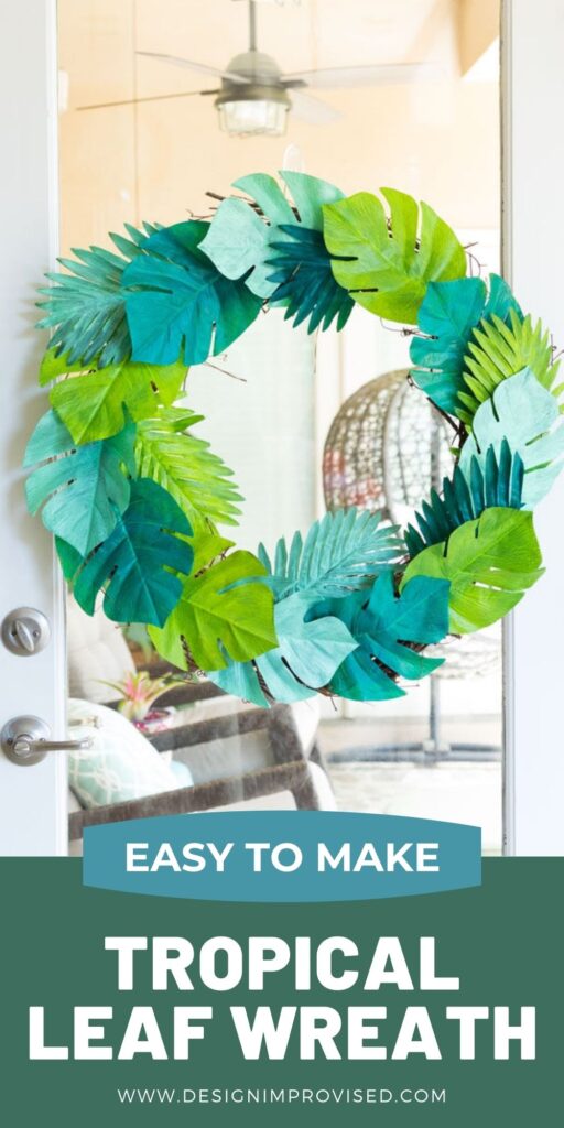 DIY monstera leaf wreath